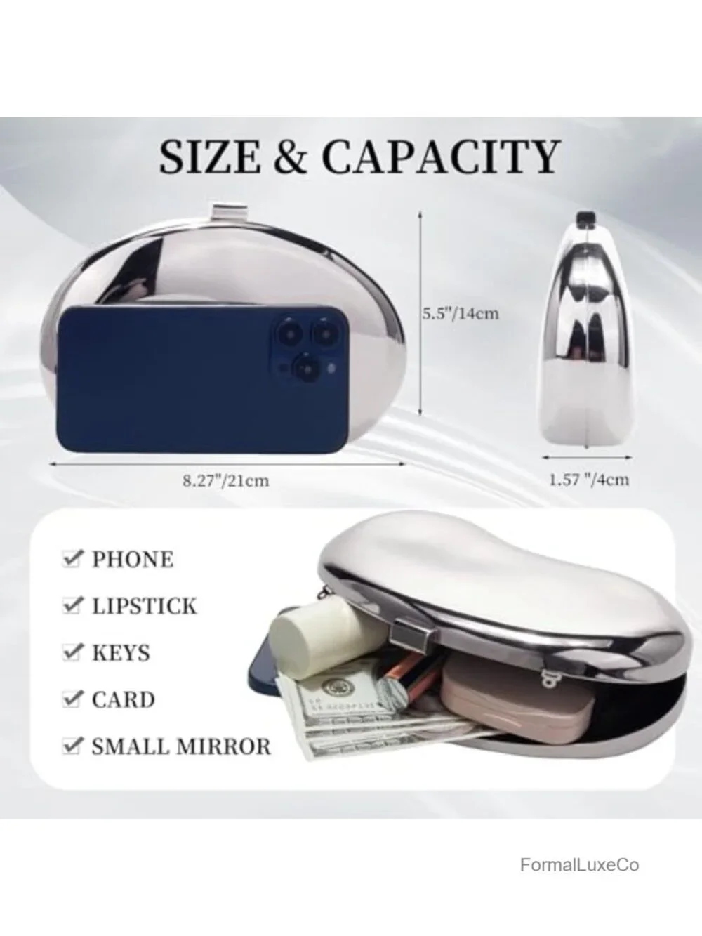 Cute Acrylic Shell Clutch with Chain Evening Purse for Wedding Party Prom